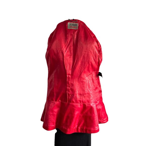 Guess Cherry Red Wool Peacoat Jacket - S - Picture 9 of 10